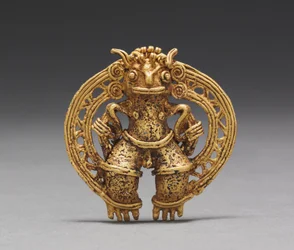 Figurhänge, c. 1000-1550 (gjutet guld)