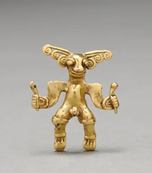 Figurhänge, c. 1000-1550 (gjutet guld)