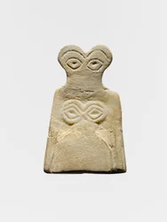 Mellan Uruk ögonidol, ca 3700-3500 f.Kr. (gipsalabast)