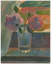 Stilleben, blommor i ett glas, ca 1890 (olja på duk)