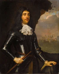 Porträtt av amiral Cornelis Maartenszoon Tromp 1629-1691.