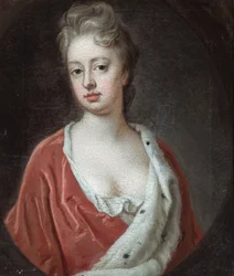 Porträtt av Lady Elizabeth Percy, hertiginna av Somerset (olja på duk)