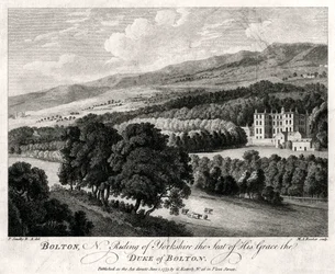 Bolton, North Riding of Yorkshire, säte för Hans nåd, hertigen av Bolton, 1775