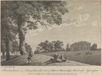 Broken-hurst i Hampshire, The Seat of Edward Morant, Esquire, medlem för Lymington (utgiven av G. Kearsly); sida 43 (volym ett)