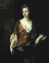 Porträtt av Rachel Russell (1674-1725) hertiginna av Devonshire (olja på duk)