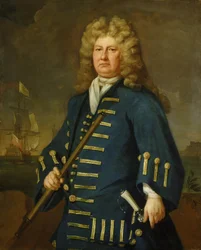 Porträtt av Sir Cloudesley Shovell