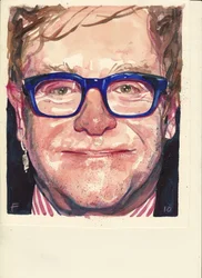 Elton John (akvarell)