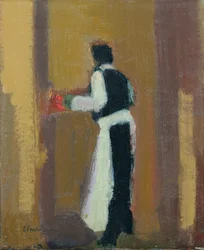 Parisisk servitör, 2015 (olja på linne)