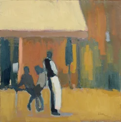 Servitör, Paris, 2016 (olja på linne)