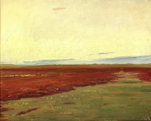 Solnedgång över brovattnet vid Skagen.
