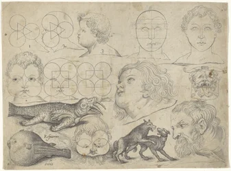 Studieblad med ritningsexempel: figurer, djur Ritningsexempel (serietitel)