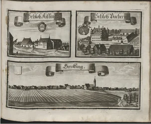 Tyska: Historico-Topographica Descriptio. Det vill säga: Beskrivning, deß Churfürsten- und Hertzogthums Ober- und Nidern Bayrn : Welches In vier Theilter oder Renntämbter, Als Oberlandts München und Burgkhausen, Unterlandts aber in Landshuet und Straubing 