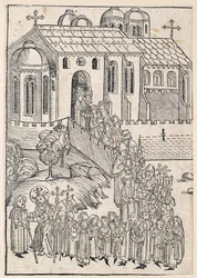 Kristus hälsar en pilgrim, c1491