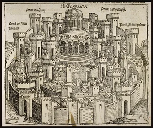 Jerusalem från Schedels Chronicle of the World, ca 1493.