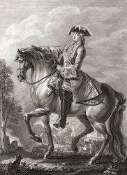 Kung Ludvig XV av Frankrike, ryttarporträtt.