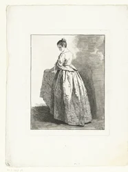 ung flicka Figurstudier (serietitel) Etudes de figures draperier (serietitel)