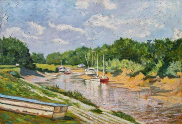 Le Port de Saint Christoly Medoc, 2003 (olja på pannå)