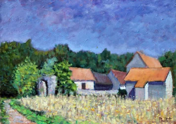 Village sous le Soleil, 2003 (olja på pannå)