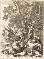 Bacchante med sovande barn