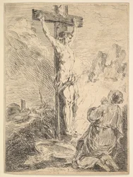 Maria Magdalena ber vid foten av korset, 1720-83.
