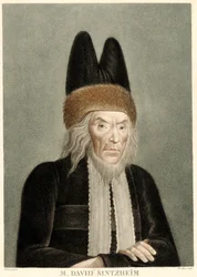 Porträtt av David Sintzheim 1745-1812, 1800-talet.