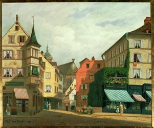 En vy över Colmar (olja på duk)
