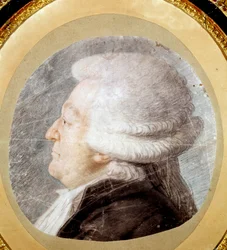 Porträtt av Honore Gabriel (Honore-Gabriel) Riqueti, greve av Mirabeau (1749-1791) i dräkten som deputerad från den tredje staten 1789. Teckning av Michel Honore Bounieu (1740 - 1814)