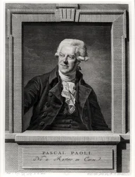 Porträtt av Pascal Paoli, graverad av Benoit Louis Henriquez (1732-1806) 1793