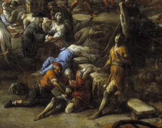 Utsikt över banan (från Marseille) under pesten 1720 (olja på duk)