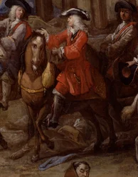 Utsikt över rådhuset (i Marseille) under pesten 1720