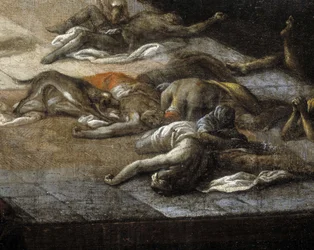 Utsikt över rådhuset (i Marseille) under pesten 1720