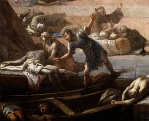 Utsikt över rådhuset (i Marseille) under pesten 1720