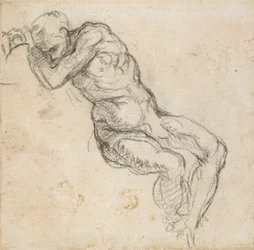 En sovande naken man, ca 1490-1560
