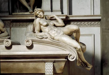 Allegori av norrsken. Graven av Laurent II av Medicis. Marmorskulptur 1531