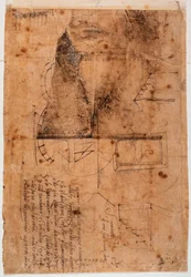 Autografa arkitektoniska studier och poetiska fragment