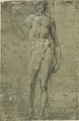 Bacchus (recto); Arkitektoniska skisser (verso)