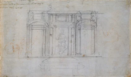 Design för en av Medici-gravarna, tidigt 1500-tal
