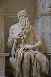 Detalj av Moses från Julius II:s grav, 1515 marmor