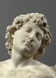 Huvudet av Cupido från Manhattan, ca 1494-96 (marmor) (detalj)