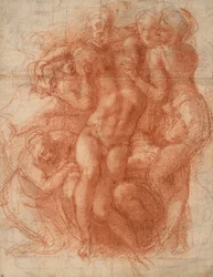 Klagosång, ca 1530 (röd krita)