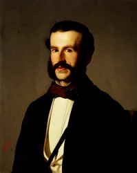 Porträtt av man, av Michel Angelo Pittatore (1825-1923), olja på duk, 59x72 cm