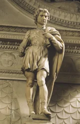 St Proculus, av Michelangelo (1475-1564), San Domenico-kyrkan i Bologna, Emilia Romagna