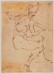 Studie till en sittande figur