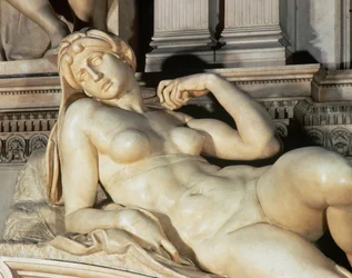 Tomb of Lorenzo de Medici, detalj av Dawn-marmor