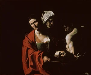 Salome med Johannes Döparens huvud, ca 1607.