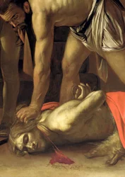 The Decapitation of St. John the Baptist, 1608 olja på duk detalj av 127654