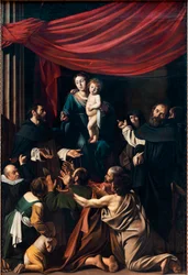 Madonna vid rosenkransen (olja på duk