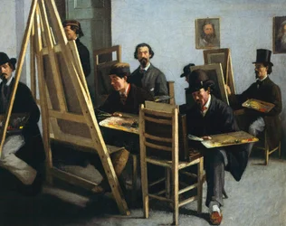 School of Painting, av Michele Cammarano, cirka 1865