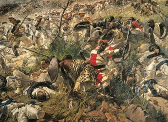 Slaget vid Dogali, av Michele Cammarano, detalj