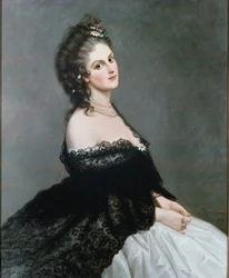 Porträtt av Virginia Oldoini Verasis (olja på duk)